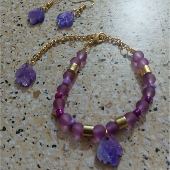 Birthstone bracelet/anklet set   - Picture 2 of 16